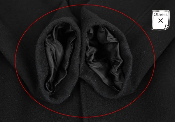 Yohji Yamamoto FEMME Melton Wool Slit Coat K-124679_009