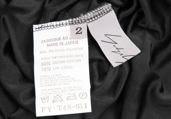 Yohji Yamamoto FEMME Rib Switching Poly Dress K-124680_012