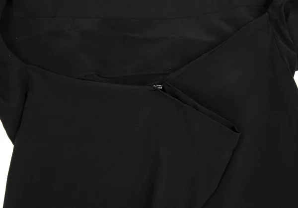 Yohji Yamamoto FEMME Silk Back Open Blouse  K-124681_010