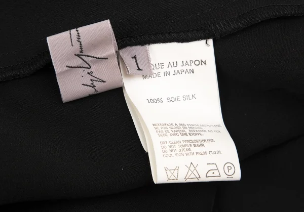 Yohji Yamamoto FEMME Silk Back Open Blouse  K-124681_013