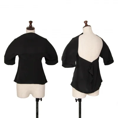 Yohji Yamamoto FEMME Silk Back Open Blouse 