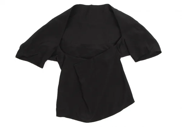 Yohji Yamamoto FEMME Silk Back Open Blouse  K-124681_009