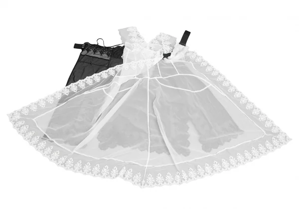 COMME des GARCONS Layered Lace Wrap Dress K-124686_009