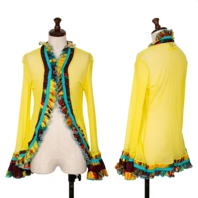 Jean Paul GAULTIER FEMME Frill Switching Mesh Cardigan