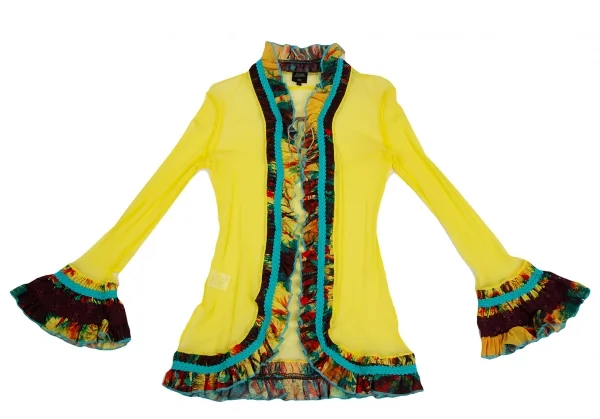 Jean Paul GAULTIER FEMME Frill Switching Mesh Cardigan K-124687_002