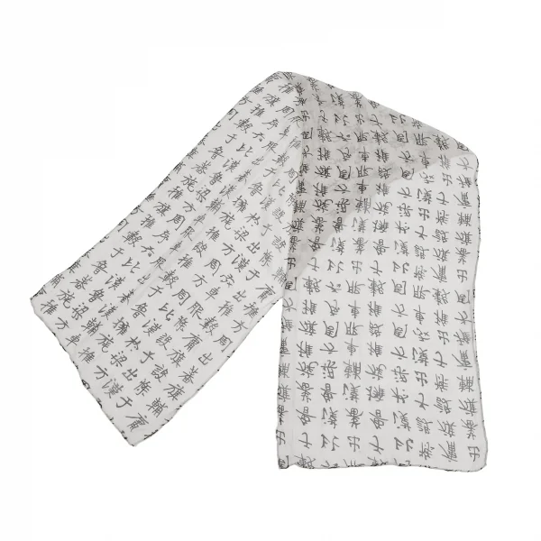 Unbranded Kanji Printed Stole Grey F K-124691_001