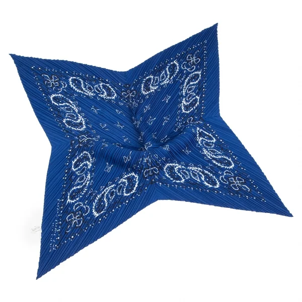 PLEATS PLEASE Paisley Printed Bandana Stole K-124692_005