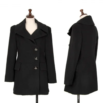 Vivienne Westwood Red Label Angora Blend Wool Tuck Coat