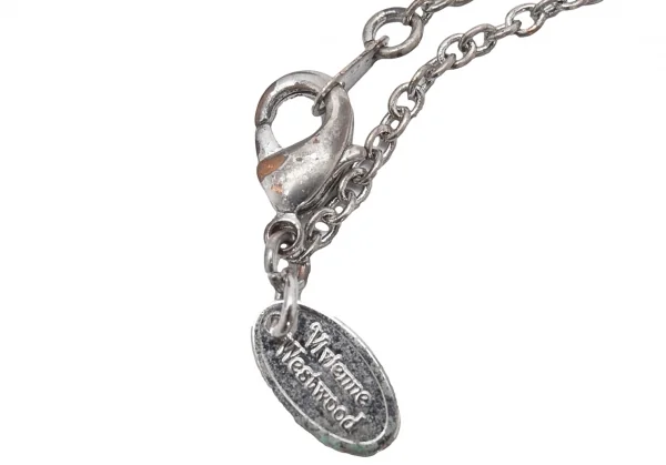 Vivienne Westwood Rhinestone Emblem Orb Necklace K-124702_008