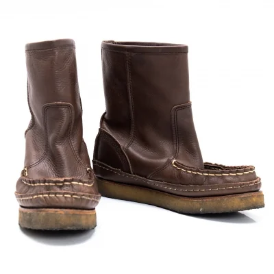 zucca Rubber Sole Leather Boots