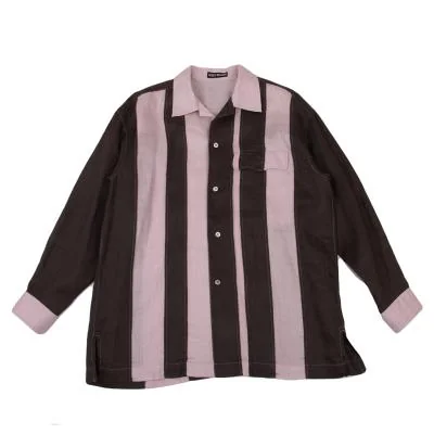ISSEY MIYAKEMEN Outseam Stripe Switching Shirt