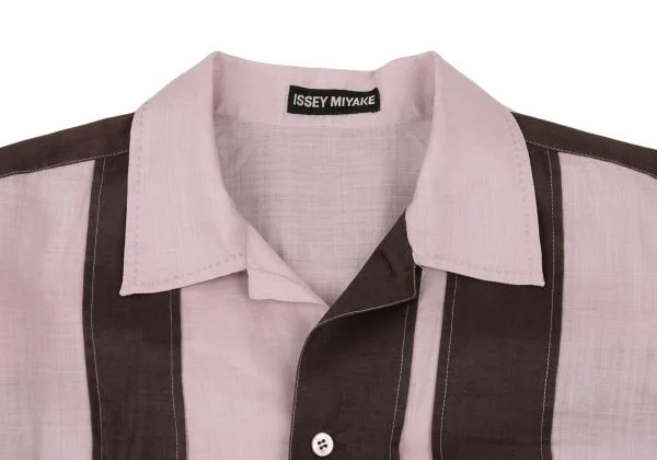 ISSEY MIYAKEMEN Outseam Stripe Switching Shirt K-124708_003