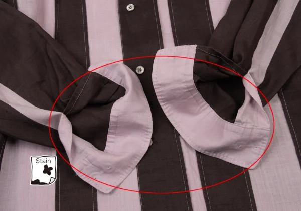 ISSEY MIYAKEMEN Outseam Stripe Switching Shirt K-124708_012