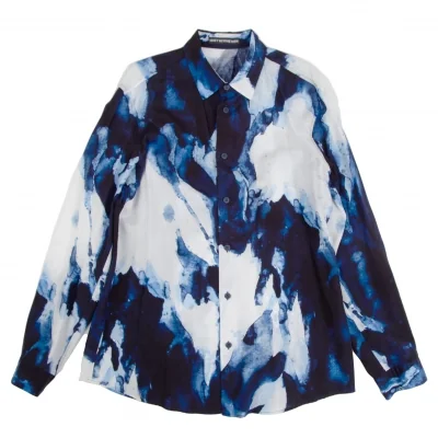 ISSEY MIYAKE MEN Lyocell Graphic Printed Shirt
