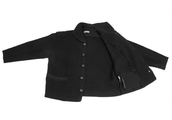 SSEY MIYAKE MEN Rib Knit Switching Design Jacket K-124731_010