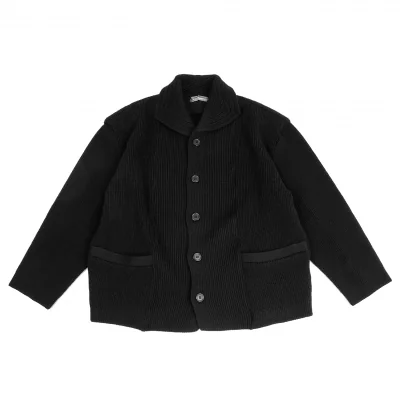 SSEY MIYAKE MEN Rib Knit Switching Design Jacket