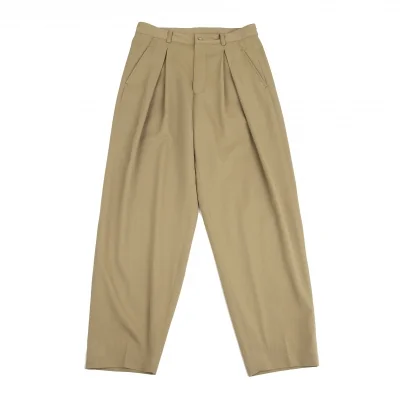 ISSEY MIYAKE MEN Wool Box Tuck Pants