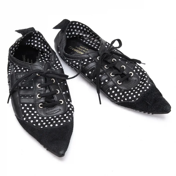 JUNYA WATANABE COMME des GARCONS Leather Switching Dot Shoes Black US About 6.5 K-124739_001