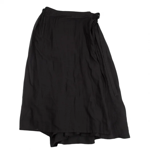 B Yohji Yamamoto Wrap Skirt Switching Pants Black S-M K-124741_001