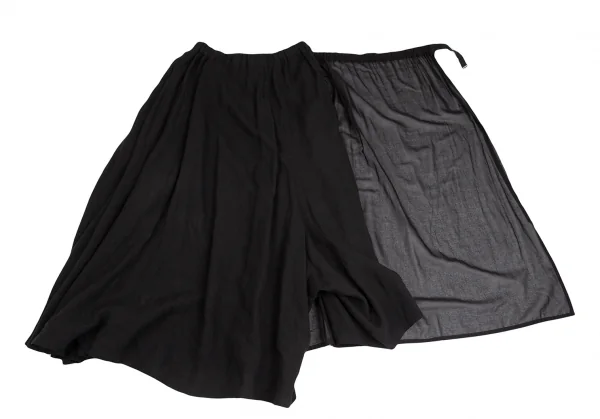 B Yohji Yamamoto Wrap Skirt Switching Pants K-124741_011
