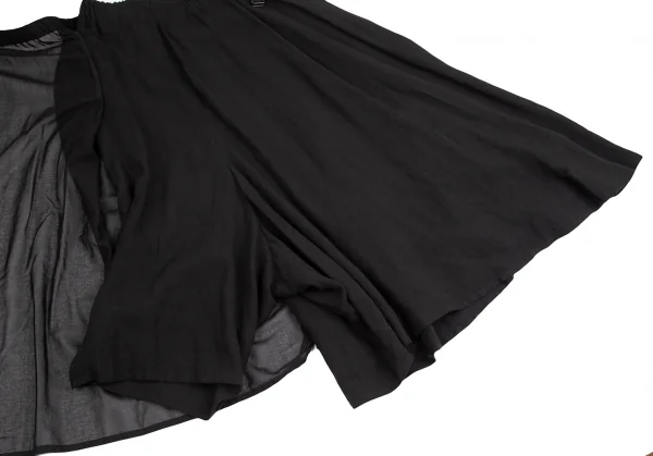 B Yohji Yamamoto Wrap Skirt Switching Pants K-124741_007