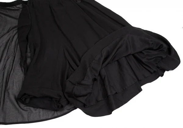 B Yohji Yamamoto Wrap Skirt Switching Pants K-124741_008