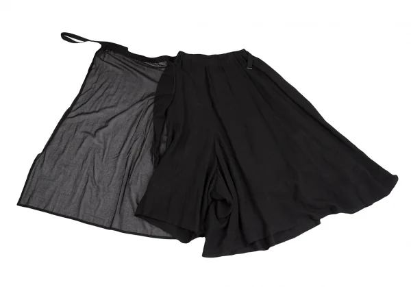 B Yohji Yamamoto Wrap Skirt Switching Pants K-124741_009