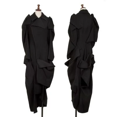 Yohji Yamamoto FEMME Tuck Wool Coat