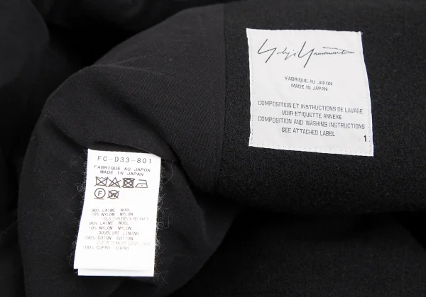 Yohji Yamamoto FEMME Tuck Wool Coat K-124743_018