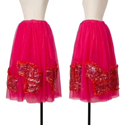 COMME des GARCONS Sequins Frill Bubble Mesh Skirt