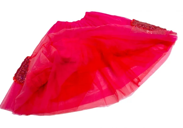 COMME des GARCONS Sequins Frill Bubble Mesh Skirt K-124754_008