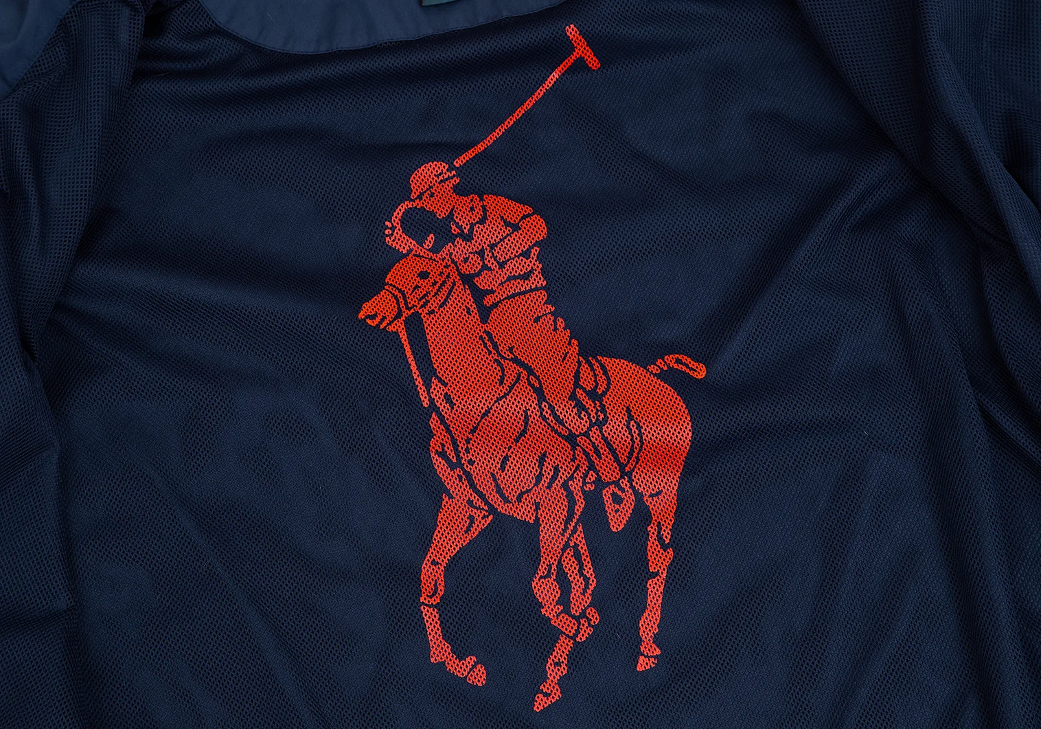 新品未使用☆ポロラルフローレン 紺 ジップアップジャケット 150 ロゴ刺繍 Polo Ralph Lauren ジップ スウェット ジャージ コットン 紺白 M