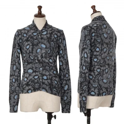 KENZO PARIS Floral Printed Knit Cardigan