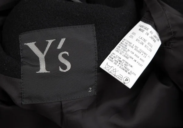 Y's Wool Blended Over-sized Coat K-124771_015