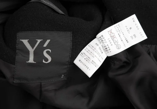 Y's Wool Blended Over-sized Coat K-124771_016