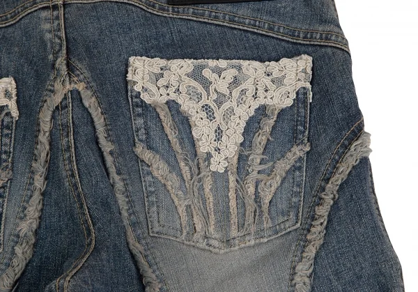 ATSURO TAYAMA Fringe Switching Frill Design Jeans K-124784_010