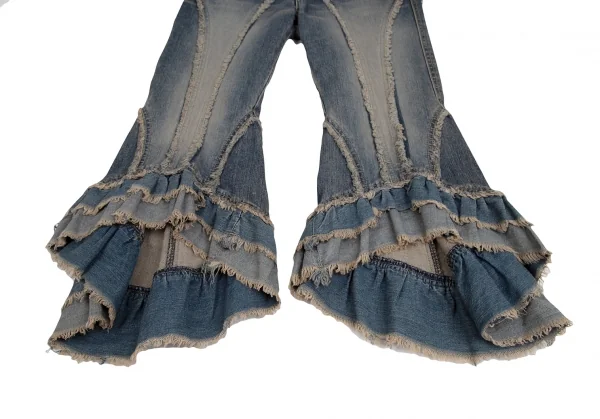 ATSURO TAYAMA Fringe Switching Frill Design Jeans K-124784_006