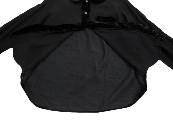 tricot COMME des GARCONS Velor Switching Georgette Blouse K-124786_011