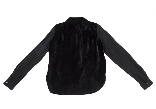 tricot COMME des GARCONS Velor Switching Georgette Blouse K-124786_012