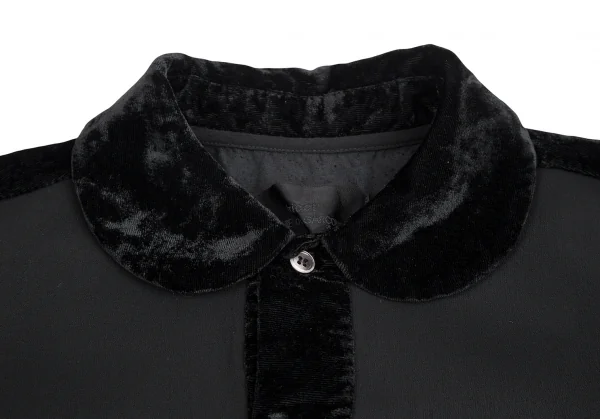 tricot COMME des GARCONS Velor Switching Georgette Blouse K-124786_004