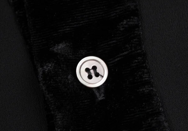 tricot COMME des GARCONS Velor Switching Georgette Blouse K-124786_005