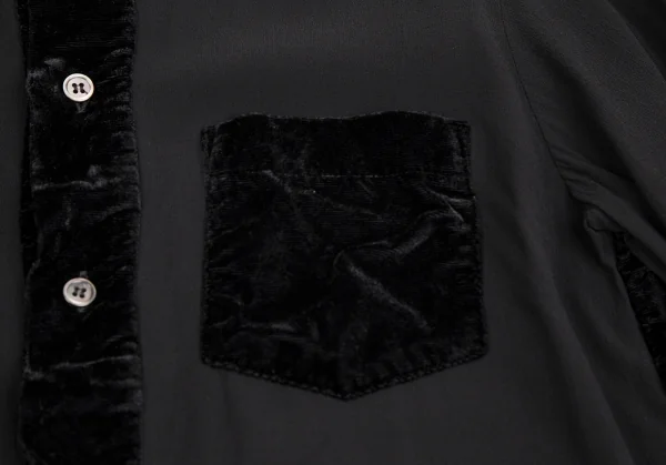 tricot COMME des GARCONS Velor Switching Georgette Blouse K-124786_006