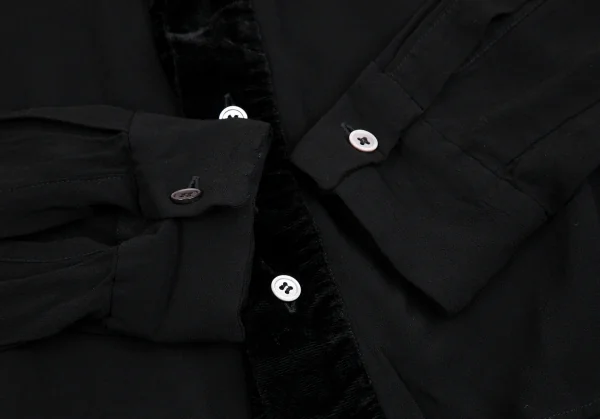 tricot COMME des GARCONS Velor Switching Georgette Blouse K-124786_008