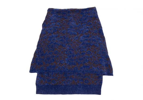 tricot COMME des GARCONS Folded Cape Floral Knit Sweater K-124787_010