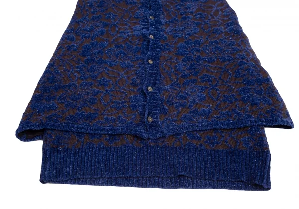 tricot COMME des GARCONS Folded Cape Floral Knit Sweater K-124787_004