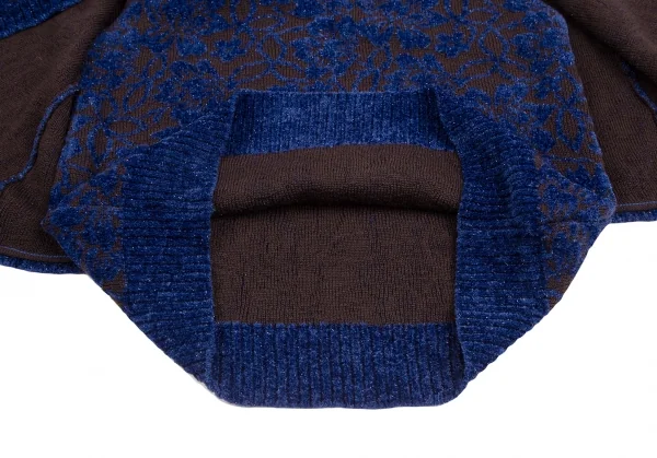 tricot COMME des GARCONS Folded Cape Floral Knit Sweater K-124787_009