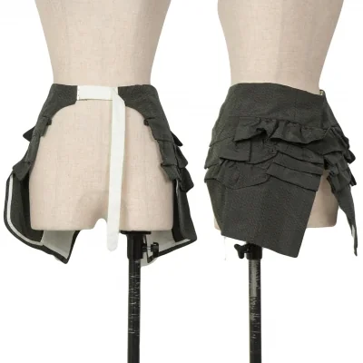 COMME des GARCONS Stripe Gathered Tail Over Skirt