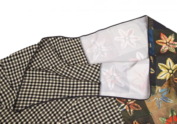 COMME des GARCONS Patchwork Printed Wrap Tweed Skirt K-124793_011