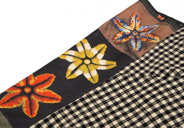 COMME des GARCONS Patchwork Printed Wrap Tweed Skirt K-124793_014