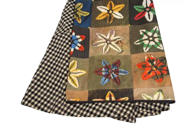 COMME des GARCONS Patchwork Printed Wrap Tweed Skirt K-124793_006